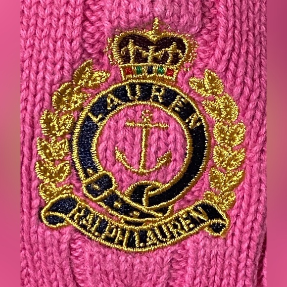 Lauren Ralph Lauren Cable Knit 1/4 Zip Sweater, Pink, Tag Removed, size unknown - Picture 4 of 14